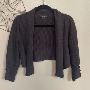 Black bolero style cardigan. Size S.